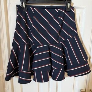 Navy Striped Women's Skirt
